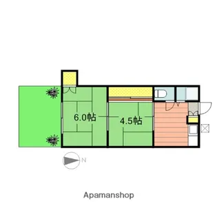 川鍋荘【203号室】の間取り