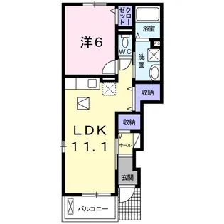 マーベラス フィオーレ【1階】の間取り