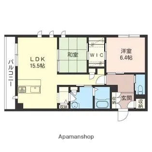 フェリシアスコート【1階】の間取り