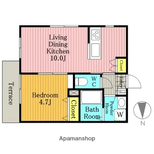 ラ メイユール【101号室】の間取り