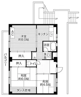 ビレッジハウス大谷2号棟【3階】の間取り