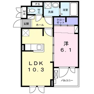 グラシオッソ デーア【3階】の間取り