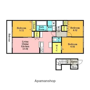 コルサージュ【2階】の間取り