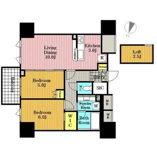 コンフォリア大宮【12階】の間取り
