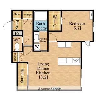 PACE OVEST【3階】の間取り