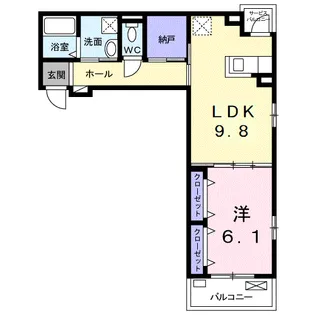メゾンド・ソレイユ【2階】の間取り