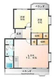 ドゥーシャトーブラン3番館【4階】の間取り