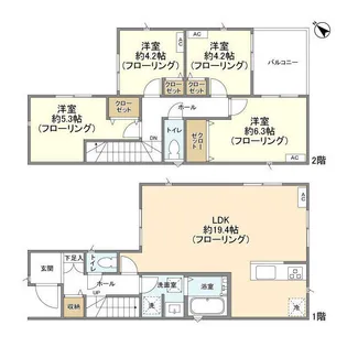 埼玉県さいたま市見沼区大字東門前【一戸建】の間取り
