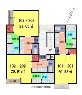 イースタンスカイ大和田【2階】の間取り