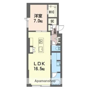 ステラ キャシェット【1階】の間取り