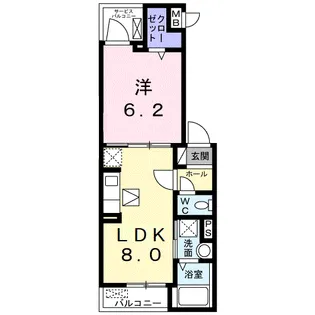 コート ド レシェ【1階】の間取り