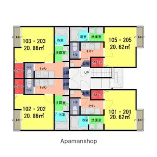 LE CHOCOLAT 春風のすみか【2階】の間取り