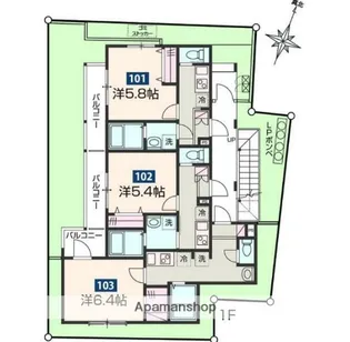 MELDIA大宮桜木町Ⅰ【1階】の間取り