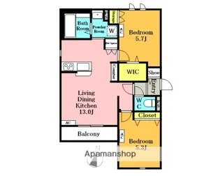 ラヴィベール 大成町【1階】の間取り