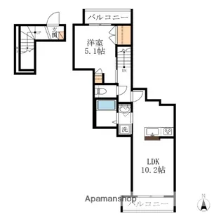 パレス氷川【2階】の間取り