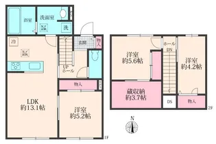 KAMULA 南【2階】の間取り