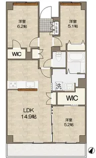 CROTH OMIYA(クロス大宮)【5階】の間取り