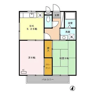 ハイネス大嶋【1階】の間取り