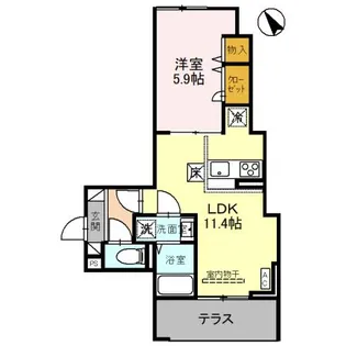 カーサピアッツァ【1階】の間取り