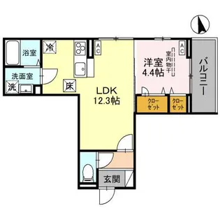 ノーブルパレス大原【1階】の間取り