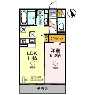 SEED 東大宮【1階】の間取り