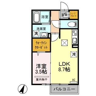 MY CORONET A【1階】の間取り