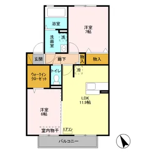 グランモア・ゼファー【2階】の間取り