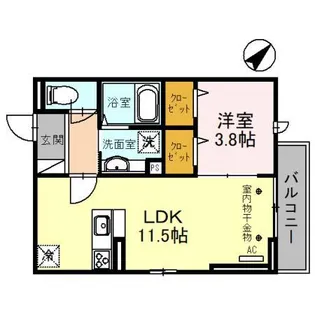 ECLAT西大宮EMBELLIR西大宮 ECLAT西大宮【3階】の間取り