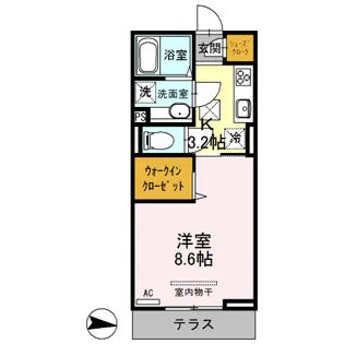 エミナーレ西大宮【1階】の間取り