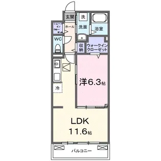 フィオーレ【1階】の間取り
