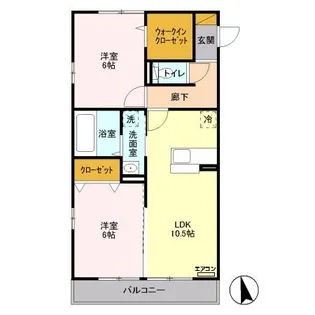 サニーウエル【2階】の間取り