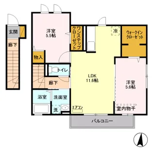 ロータスマレ【2階】の間取り