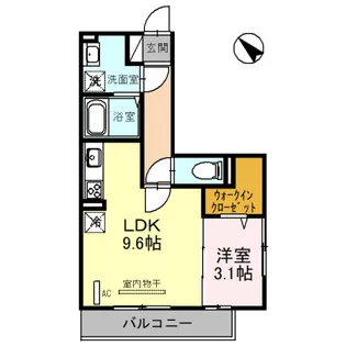 コリーヌヴェール上小【2階】の間取り