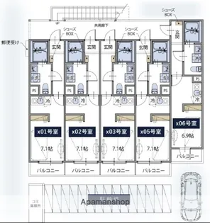 ソレイユ七里【1階】の間取り