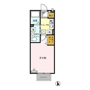 ガーデンクレール【1階】の間取り