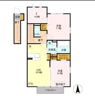 ステラポラーレ【201号室】の間取り