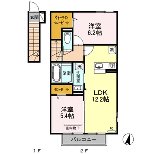 グランデ II【2階】の間取り