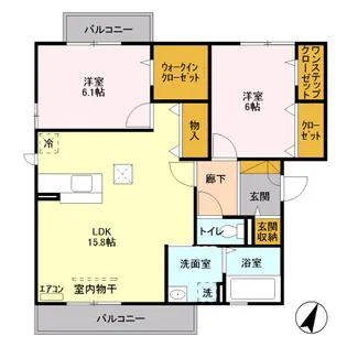 セピアコート 北館【1階】の間取り