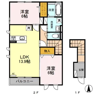 オルキス D【2階】の間取り