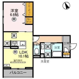 NOBLE VILLA土呂町【1階】の間取り