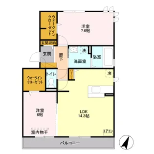 セピアコート 南館【3階】の間取り