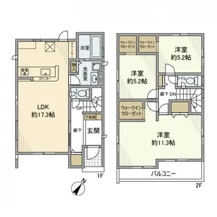 埼玉県さいたま市大宮区天沼町1丁目【一戸建】の間取り