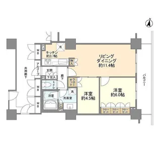 テラス大宮大門町【6階】の間取り