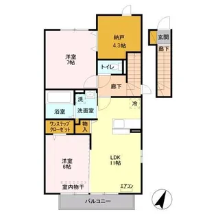 ビーノ III【2階】の間取り