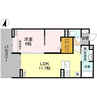 グランヴィル【3階】の間取り