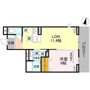 グランヴィル【1階】の間取り