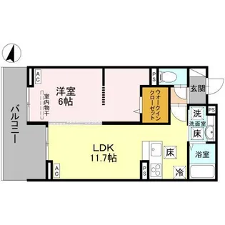 グランヴィル【1階】の間取り