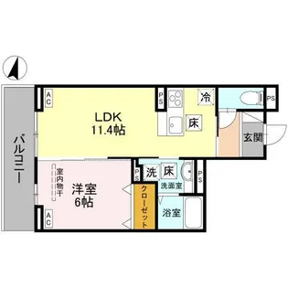 グランヴィル【1階】の間取り