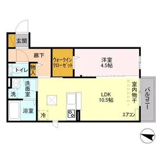 フォレストコート大宮【1階】の間取り