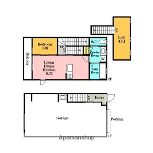 埼玉県さいたま市見沼区大和田町1丁目【テラスハウス】の間取り